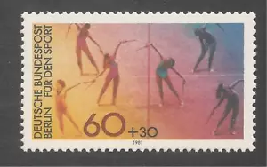 Alemania Berlín #9NB180 (SP62) en muy buen estado montado 1981 60 + 30pf gimnasia/deportes para mujer - Imagen 1 de 1