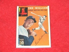 TED WILLIAMS RED SOX HOF 2001 TOPPS THROUGH THE YEARS REPRINTS #9 1954 (B-1796)