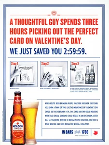 MOLSON BEER AD #1 RARE 2005 OUT OF PRINT FOR COLLECTORS - Picture 1 of 2