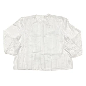 Time And Tru Womens Size XXL 20 Long Sleeve Top Blouse Vivid White - Picture 1 of 9