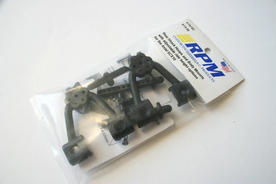 RPM Rear Shock Hoops & Body Mounts For Axial SCX10 - 70702 - Image 1 of 1