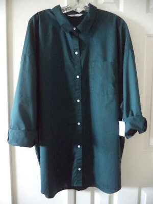 Camisa Old Navy Forest Dk verde clássica ajuste relax algodão buttondwn XL 1X 2X 18 XL - Imagem 1 de 4
