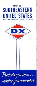 1959 D-X Road Map: Southeastern United States NOS - Picture 1 of 1