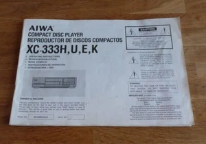 Original Bedienungsanleitung Aiwa XC-333H,U,E,K (mehrsprachig, auch in Deutsch) - Bild 1 von 1