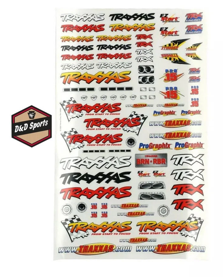 Traxxas 9950 - Official Team Traxxas Racing Decal Set (Flag Logo / 6-Color) - Image 1 of 1
