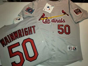 11025 St Louis Cardinals ADAM WAINWRIGHT 2006 World Series Baseball Jersey GRAY - Picture 1 of 1