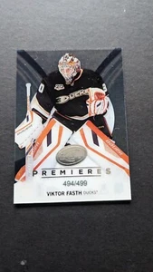 2013-14 Upper Deck ICE Premieres #95 Viktor Fasth /499 RC Rookie Ducks - Picture 1 of 2