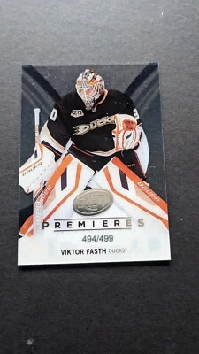 2013-14 Upper Deck ICE Premieres #95 Viktor Fasth /499 RC Rookie Ducks - Image 1 of 2