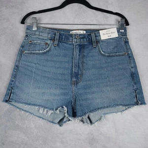 Abercrombie & Fitch Shorts Womens 29/8 High Rise Cut Off The Mom Shorts - Picture 1 of 19