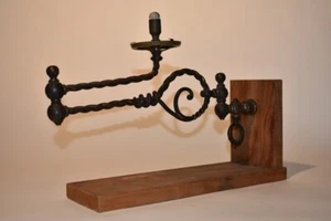 Applique da parete a gas vittoriano braccio oscillante regolabile grande staffa luce lampada - Foto 1 di 17