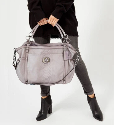 NWT Audrey Pinnacle Python Emb Leather Crossbody Satchel Shoulder Bag Purse NEW - Image 1 of 4