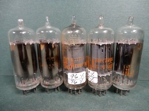 RCA Clear Top 6CG7 (5) 6FQ7 (1) Vacuum Tubes Amplitrex Tested Super Strong! - Picture 1 of 4