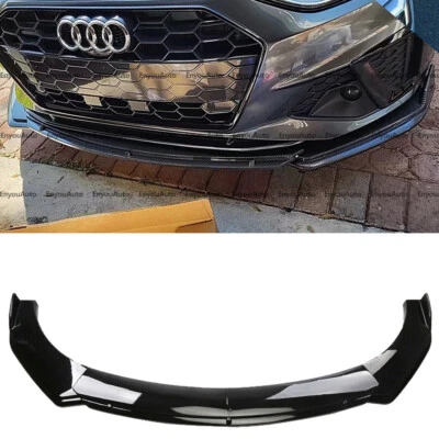 For Audi Q3  Q5 Q7   Front Bumper Lip Spoiler Splitter Glossy Black - Image 1 of 4