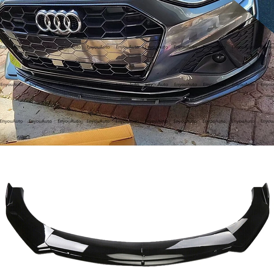 For Audi Q3  Q5 Q7   Front Bumper Lip Spoiler Splitter Glossy Black - Изображение 1 из 4