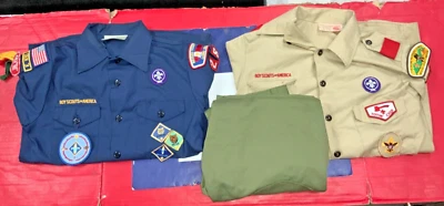 Camisa vintage BSA Boy Scouts of America azul y tostada con pantalones oliva - LOTE DE 3 TAL CUAL Foto 1 de 4