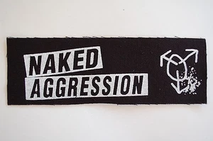 Naked Aggression Cloth Patch Sew On MDC 8" X 2.5" Punk Rock Aus Rotten (CP37) - Foto 1 di 1