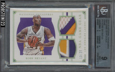 2015-16 National Treasures Kobe Bryant Dual 3-Color GU Patch 13/25 BGS 9 w/ 9.5