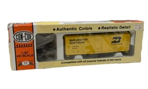 Vintage HO Scale 40' Burlington Northern Box Car Yellow BN  60218 - Picture 1 of 5