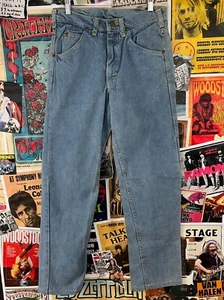 Jeans de mezclilla Lee de pierna recta lavados claros vintage años 70-80 31x29 EE. UU. - Imagen 1 de 12