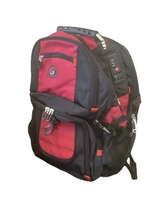 SHRRADOO Extra Großer Reise Laptop Rucksack mit USB Rot Reiserucksäcke Neu ohne Etikett - Bild 1 von 10