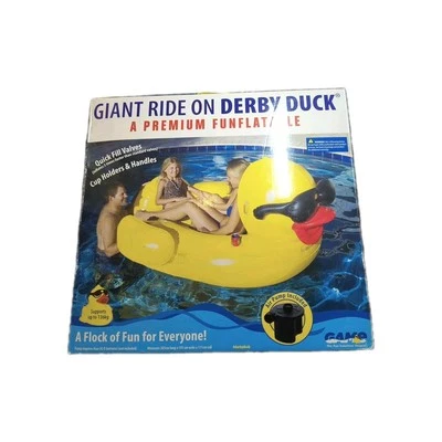 JUEGO Pato Derby Gigante Globo Inflable Animal Piscina Flotador CON BOMBA Hecho en EE. UU. NUEVO Foto 1 de 3