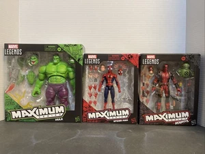 Marvel Legends Maximum Series Wave 1 Spider-man Hulk Deadpool Deluxe Figures - Picture 1 of 7