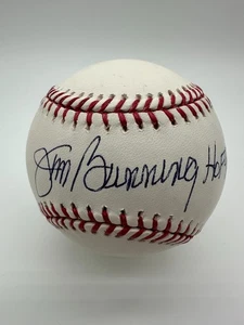 Jim Bunning Signed Inscribed HOF 96 Official Major League Baseball JSA COA - Picture 1 of 5