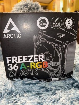 ARCTIC Freezer 36 A-RGB Black PC CPU Cooler 200-2000 RPM Intel AMD LGA1700 - Image 1 of 4