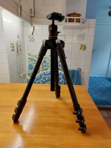 MANFROTTO BEFREE TRIPOD MKBFRA4-BH ALUMINIUM 4 SECTION LEGS+MANFROTTO BALL  HEAD - Picture 1 of 12