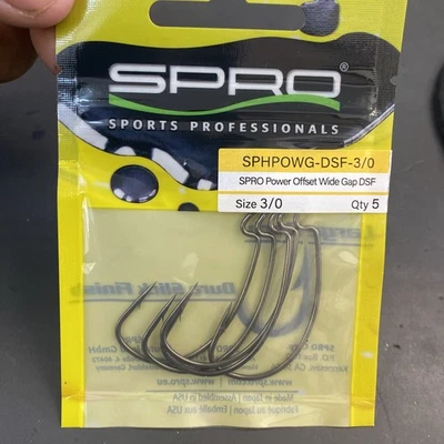 Spro Power Offset Wide Gap DSF Hooks 3/0 5ct - Image 1 of 4