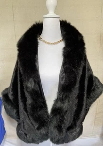 Black Faux Fur Wrap - Picture 1 of 2