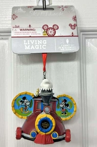 ^New Disney Parks Mickey and Minnie Runaway Railway Ear Hat Ornament - Picture 1 of 2