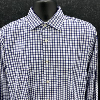 TM LEWIN Men's Gingham Shirt Lewin 100 Slim Fit 16.5" Collar Jermyn Street - Image 1 of 4