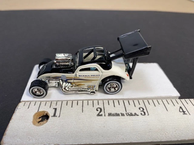 ¡¡COMO NUEVO!!  Serie Cop Rods Hot Wheels 2000.  St. Paul MN. FIAT 500C. Blanco. Suelto. Foto 1 de 4