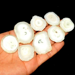 8 Pcs 440 Cts Natural Solar Quartz Druzy Loose Gemstone Lot 44x30 26x24mm #3522 - Picture 1 of 4