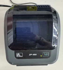 Zebra ZP450 Thermal Label Printer ZP450-0501-0006A – Works Great, Cracked Case - Picture 1 of 5