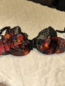 34C Lace Royale By Warners Women’s Sexy Bra Black Red VTG 1573 Underwire - Picture 1 of 13