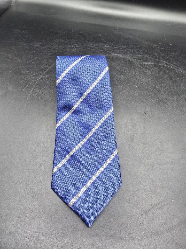Charles Tyrwhitt Silk Tie Men's Blue & Silver Rep Stripe  58.5"x3.5" Necktie - image 1 of 4