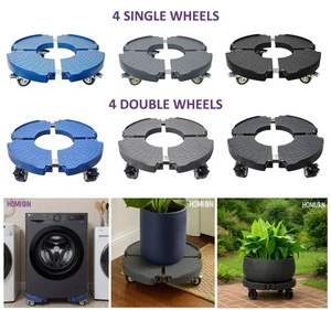 Heavy Duty Adjustable Plant Caddy with Lockable Swivel Wheel Indoor & Outdoor - Picture 1 of 29