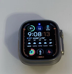 Apple Watch Ultra 49mm Titanium Case with Orange Alpine Loop, Large (GPS +... - Photo 1 sur 8