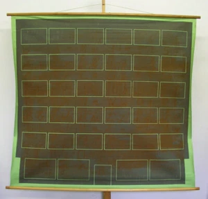 Schulkreide Wandkarte Buchstabenhaus beschreibbar Pinwand 177x163 vintage ~1960 - Bild 1 von 7