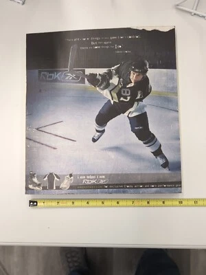 Sidney Crosby Pittsburgh Penguins 2003 RBK anuncio de hockey montado 1/2" pino barnizado Foto 1 de 4