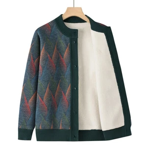 Cardigan Sweater Women Medium Large XL Size 10-18 Vintage Jumper Velvet Lined - Picture 1 of 30