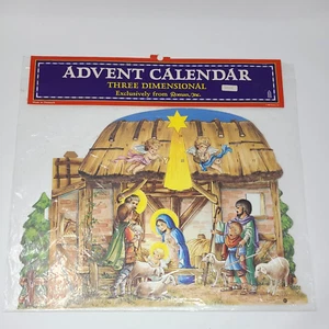 NOS Roman Inc Nativity Advent Calendar Three Dimensional 1985 Gemo Denmark - Picture 1 of 4