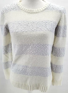 Paper Doll Youth Girls Junior Sz XL 16 Beige Gray Tight Knit Round Neck Sweater - Picture 1 of 9