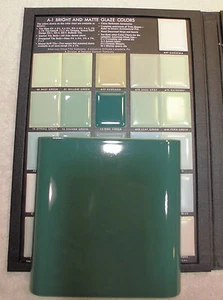 Vintage...Green...6" x 6" Double Bullnose Glossy Ceramic Tile...by Mid-State Co - Picture 1 of 12