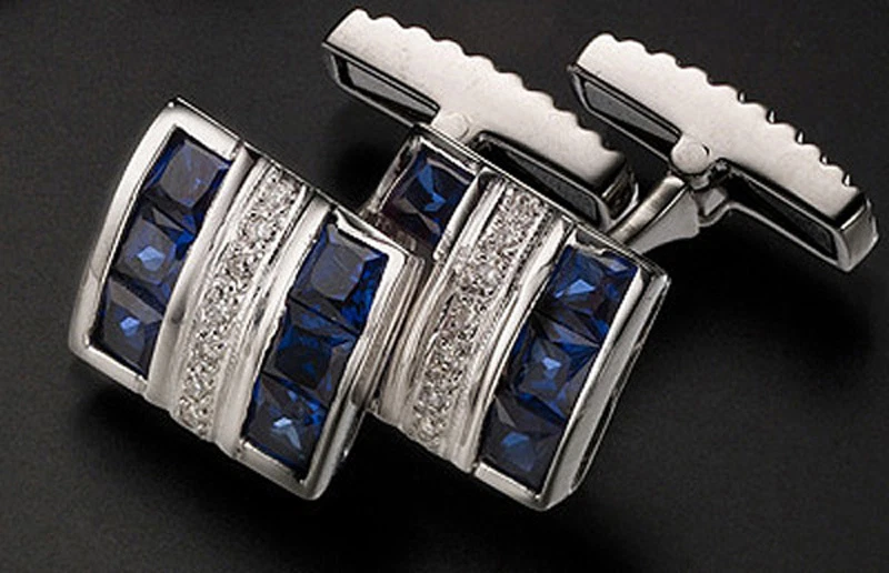 Cufflink 14k white gold   012 - Image 1 of 1