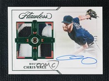 2022 Panini Flawless Signatures Emerald /3 Chris Sale #QPA-CS Quad Patch Auto