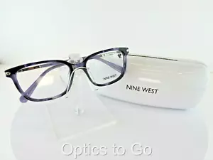 Nine West NW 5207 (238) IRIDESCENT INDIGO TORTOISE 51-16-135 Eyeglass Frame - Picture 1 of 9
