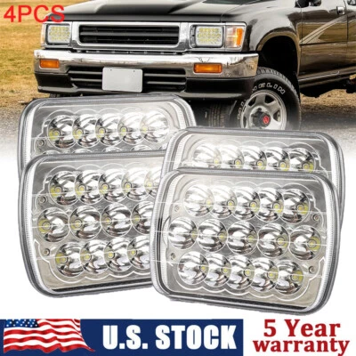 Faros LED 4x7" 7x6" haz alto/bajo para Dodge D150 D250 D350 Ram 50 H4 Jeep Foto 1 de 4